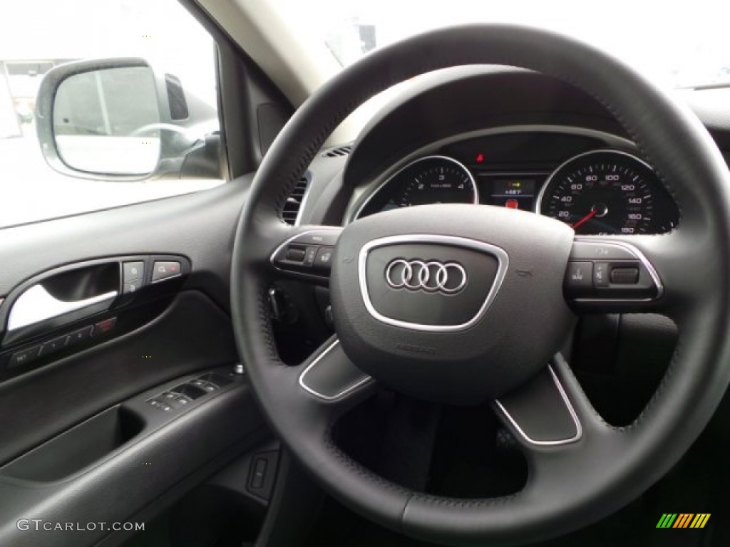 2015 Audi Q7 3.0 TDI Prestige quattro Black Steering Wheel Photo #102003470