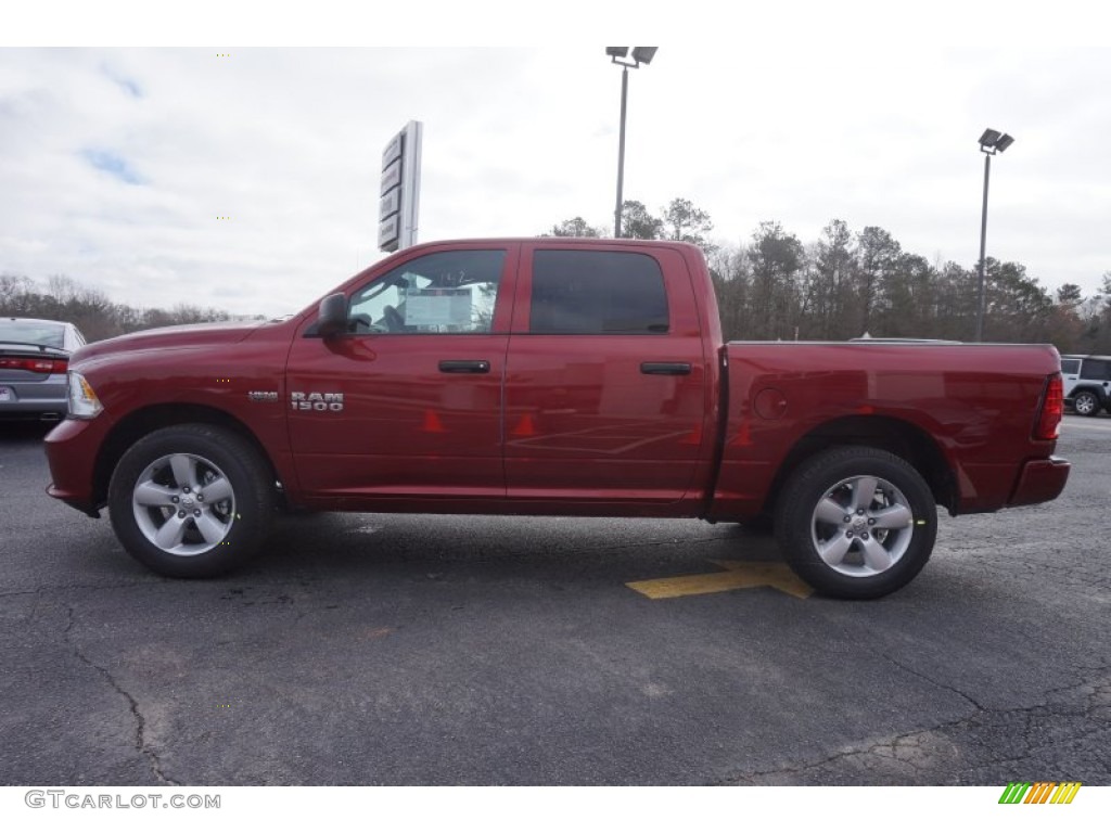 2015 1500 Express Crew Cab - Deep Cherry Red Crystal Pearl / Black/Diesel Gray photo #4