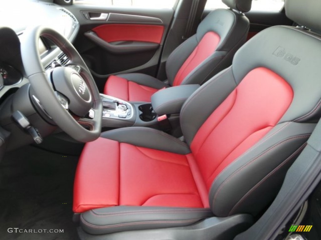 Black/Magma Red Interior 2015 Audi SQ5 Premium Plus 3.0 TFSI quattro Photo #102004718