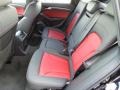 2015 Audi SQ5 Black/Magma Red Interior Rear Seat Photo