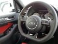 2015 Audi SQ5 Black/Magma Red Interior Steering Wheel Photo