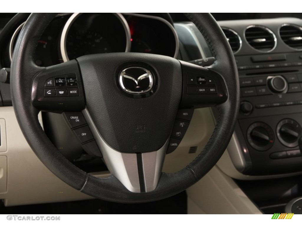 2010 CX-7 s Touring AWD - Crystal White Pearl Mica / Black photo #6