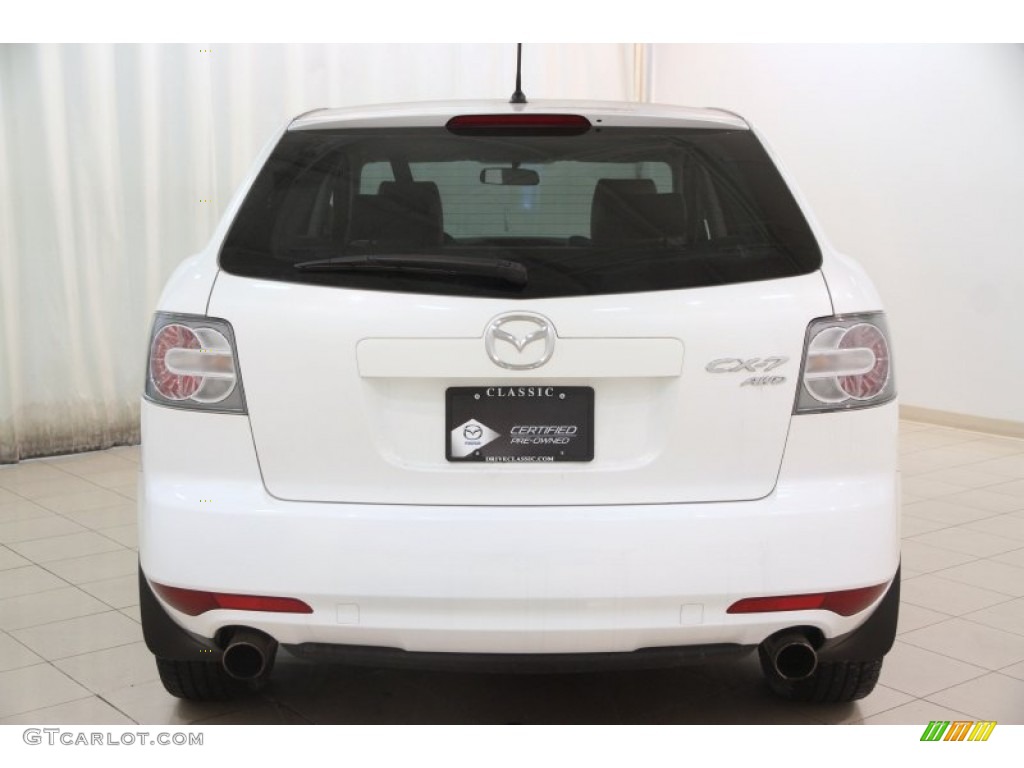 2010 CX-7 s Touring AWD - Crystal White Pearl Mica / Black photo #13