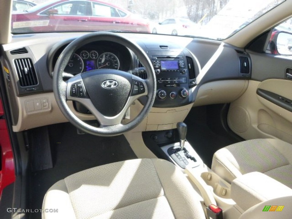 2012 Elantra GLS Touring - Chilipepper Red / Beige photo #16