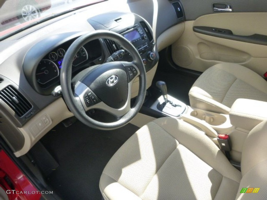 2012 Elantra GLS Touring - Chilipepper Red / Beige photo #19