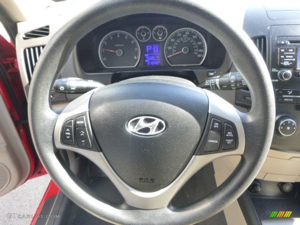 2012 Elantra GLS Touring - Chilipepper Red / Beige photo #21
