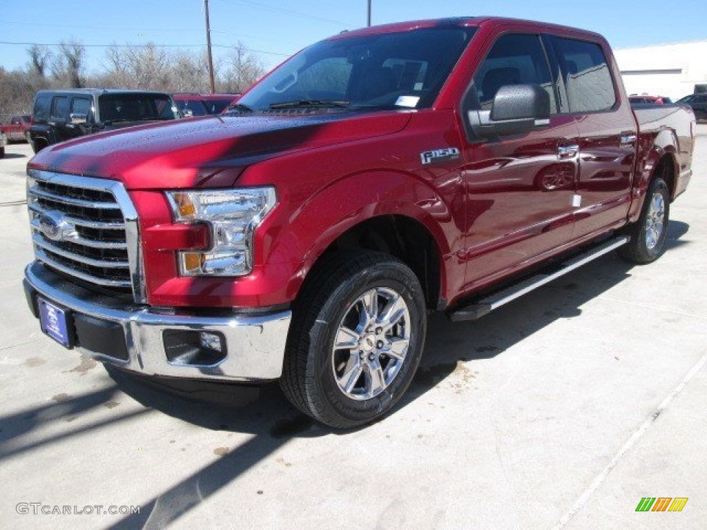 2015 F150 XLT SuperCrew - Ruby Red Metallic / Medium Earth Gray photo #7