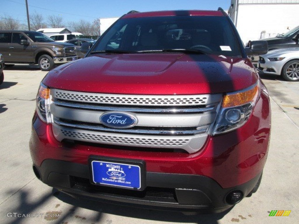 2015 Explorer FWD - Ruby Red / Medium Light Stone photo #4