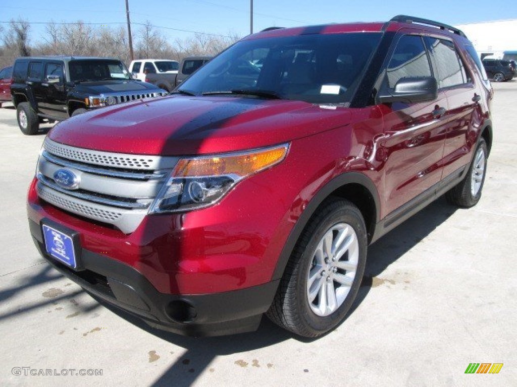 2015 Explorer FWD - Ruby Red / Medium Light Stone photo #5