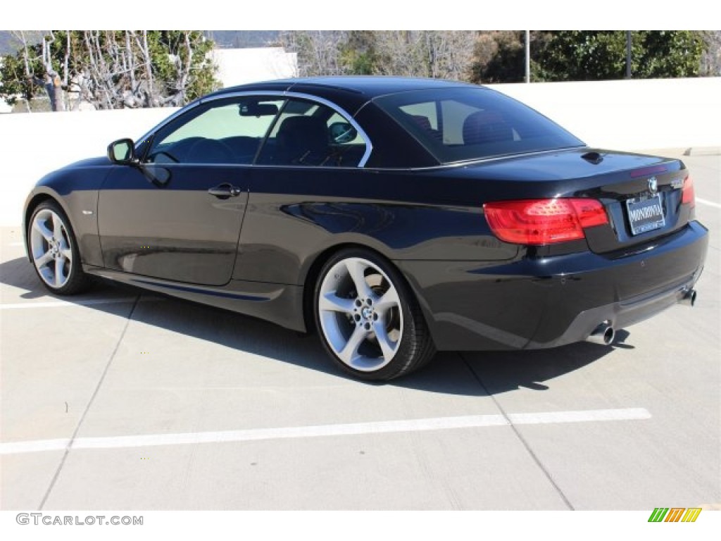 2012 3 Series 335i Convertible - Black Sapphire Metallic / Saddle Brown photo #4