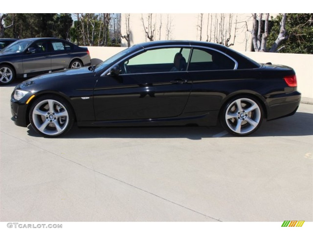 2012 3 Series 335i Convertible - Black Sapphire Metallic / Saddle Brown photo #7