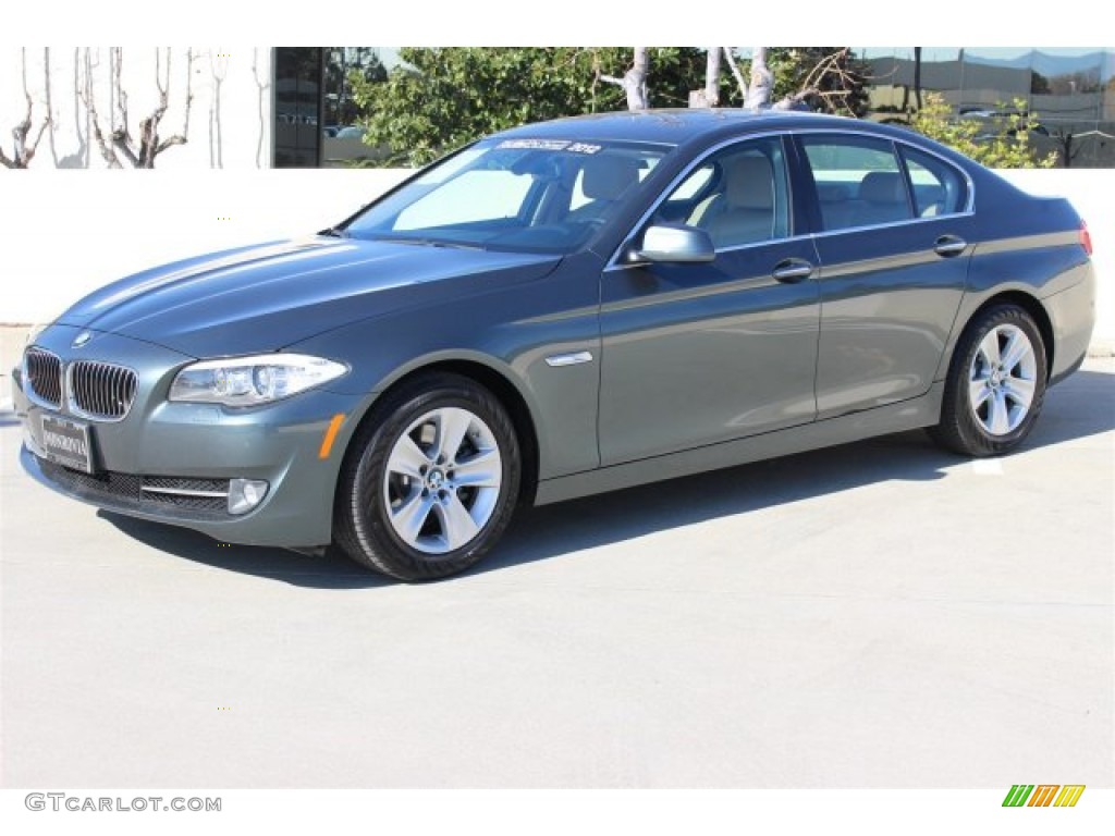 2012 5 Series 528i Sedan - Tasman Green Metallic / Venetian Beige photo #6