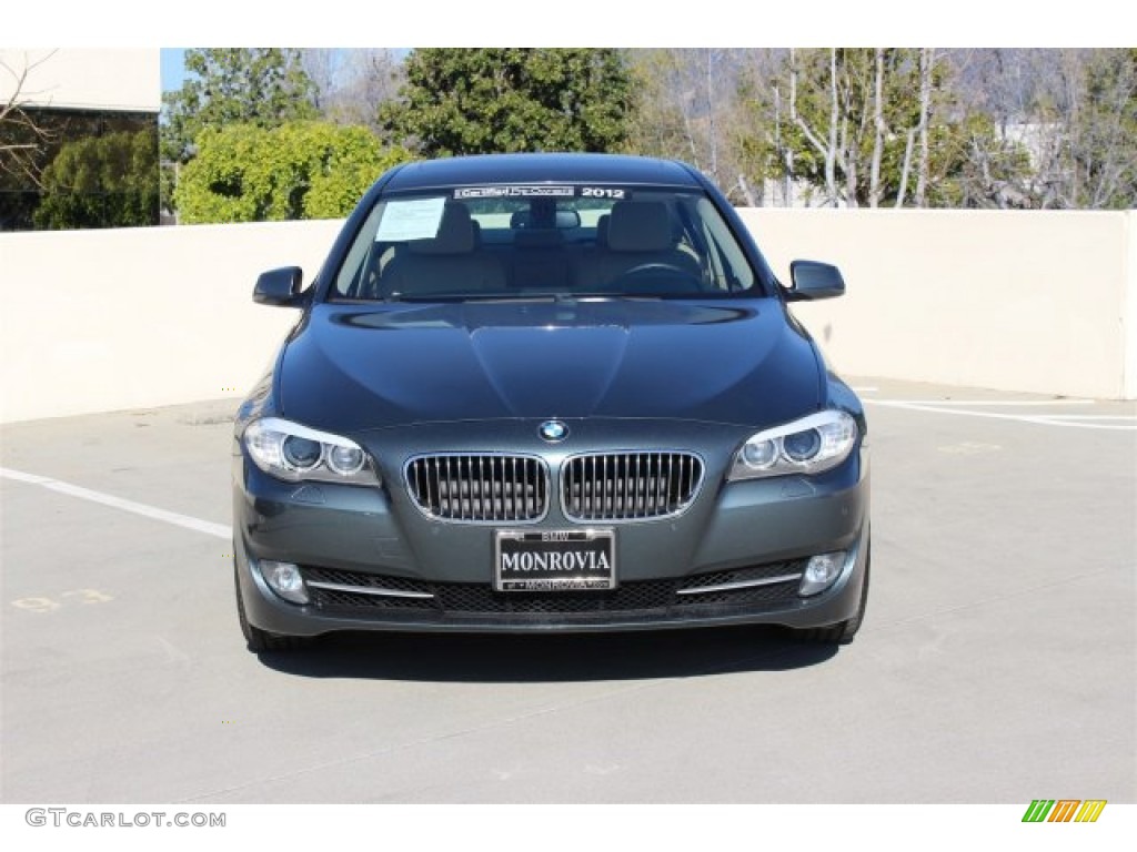 2012 5 Series 528i Sedan - Tasman Green Metallic / Venetian Beige photo #7
