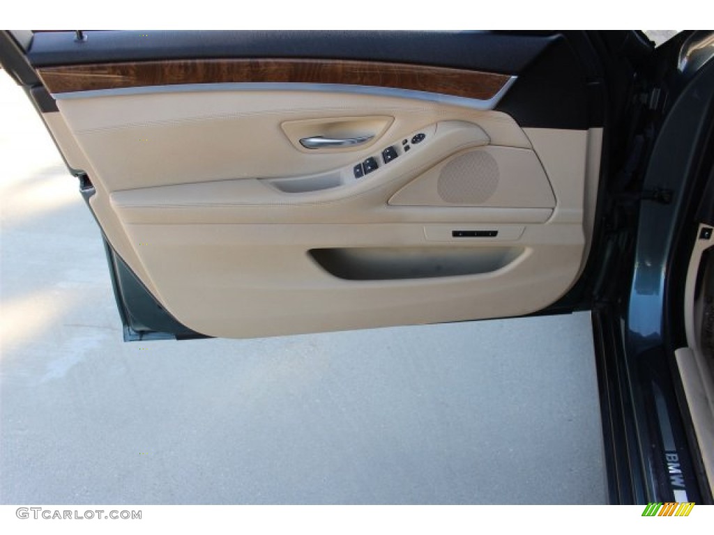 2012 5 Series 528i Sedan - Tasman Green Metallic / Venetian Beige photo #15