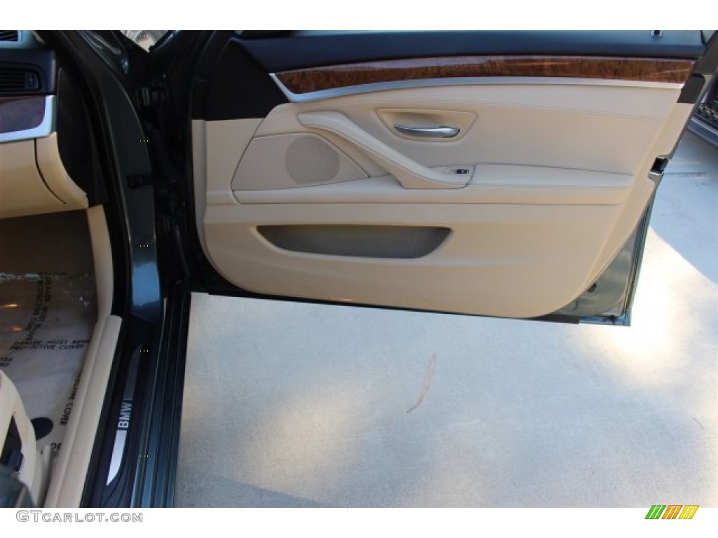 2012 5 Series 528i Sedan - Tasman Green Metallic / Venetian Beige photo #16