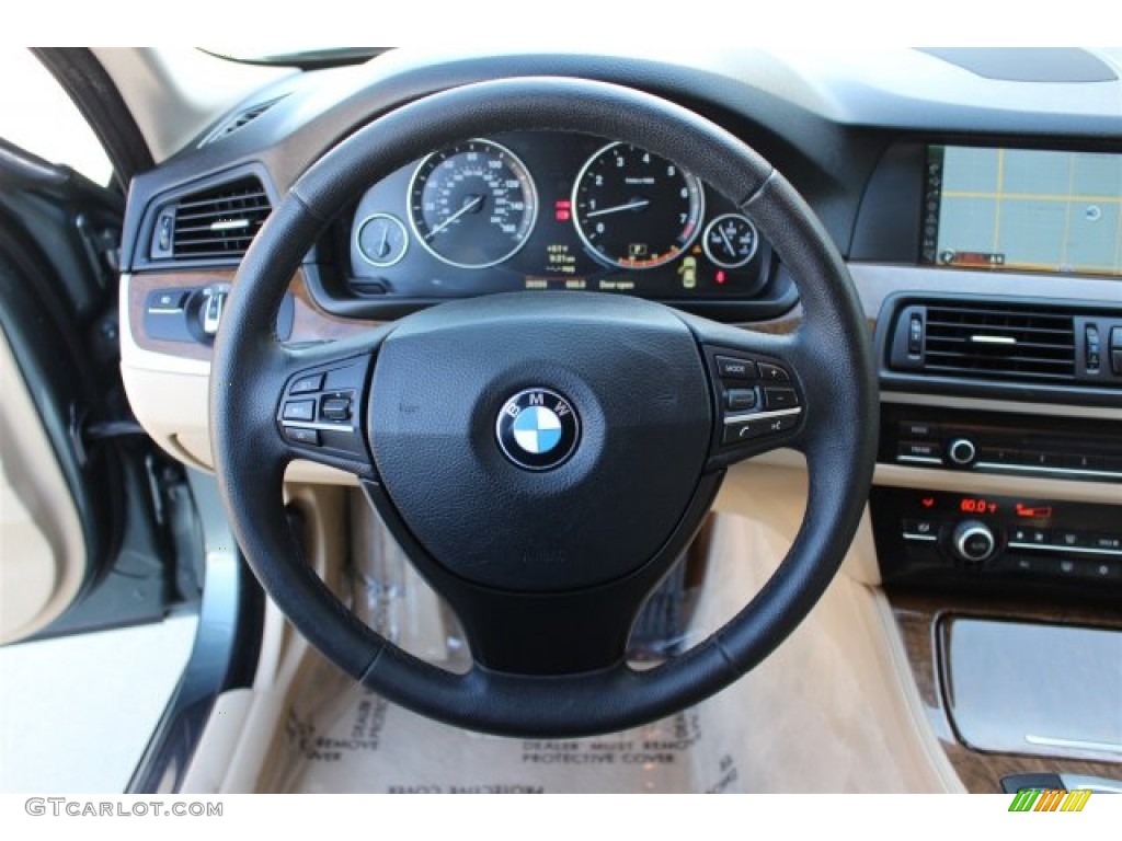 2012 5 Series 528i Sedan - Tasman Green Metallic / Venetian Beige photo #24