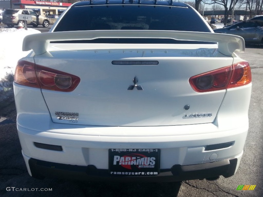 2009 Lancer GTS - Wicked White Satin / Black photo #3