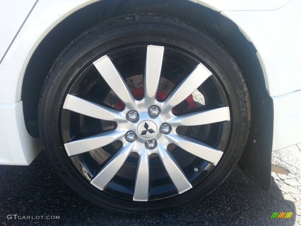 2009 Lancer GTS - Wicked White Satin / Black photo #17