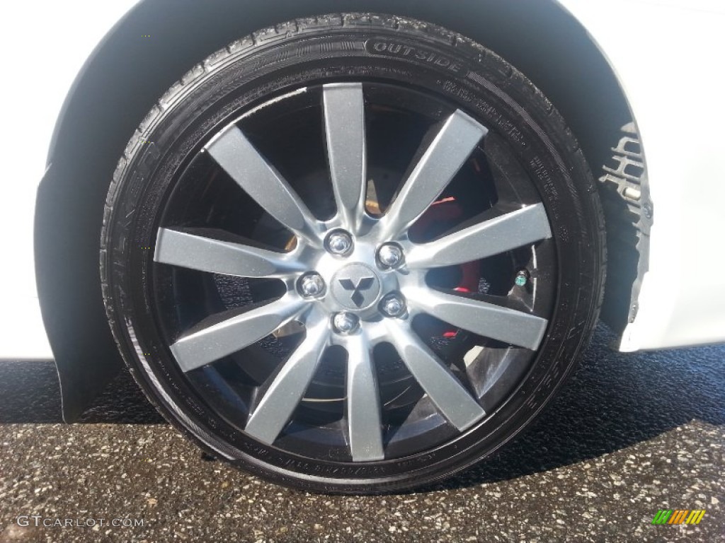 2009 Lancer GTS - Wicked White Satin / Black photo #19