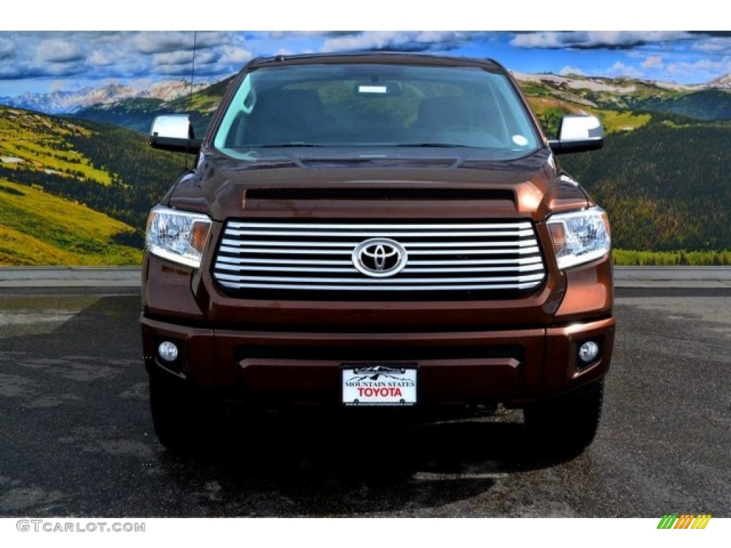 2015 Tundra Platinum CrewMax 4x4 - Sunset Bronze Mica / Black photo #2