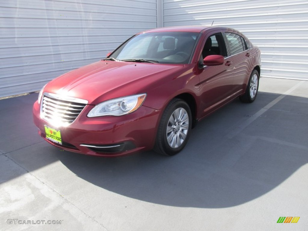 2014 200 LX Sedan - Deep Cherry Red Crystal Pearl / Black photo #4