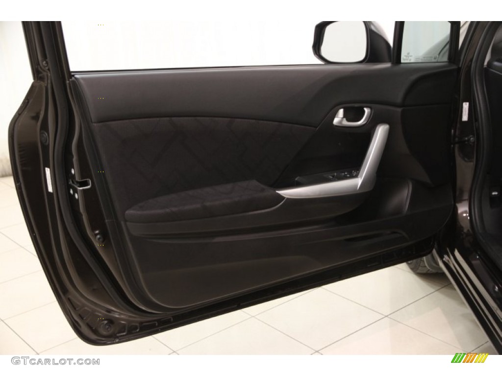 2013 Honda Civic EX Coupe Black Door Panel Photo #102027512
