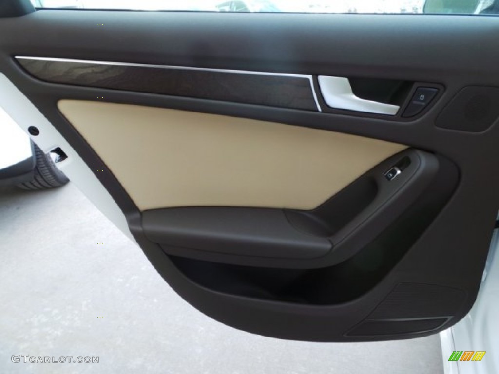 2015 Audi A4 2.0T Premium Plus quattro Beige/Brown Door Panel Photo #102030592