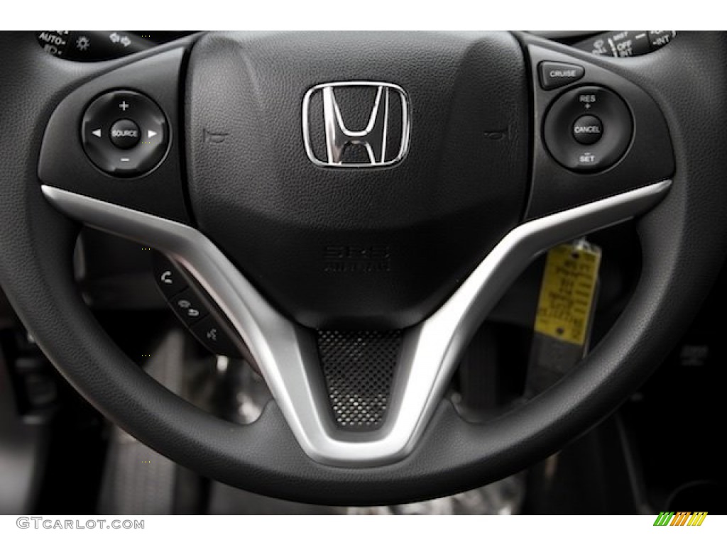 2015 Honda Fit LX Black Steering Wheel Photo #102031851