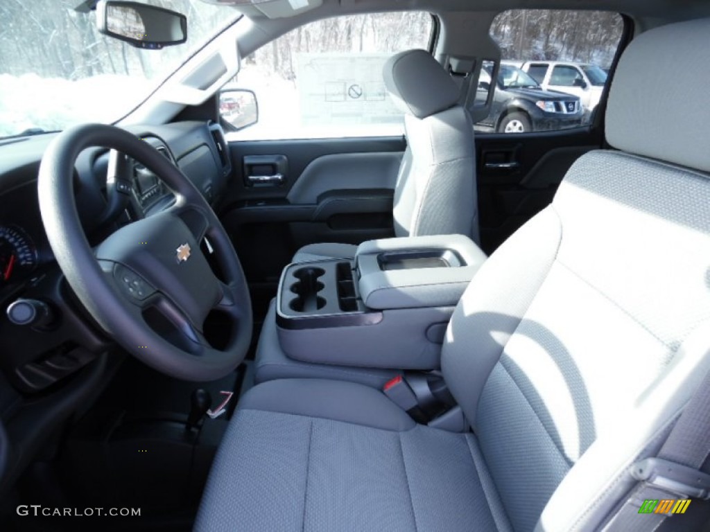 Dark Ash/Jet Black Interior 2015 Chevrolet Silverado 1500 WT Double Cab 4x4 Photo #102034746