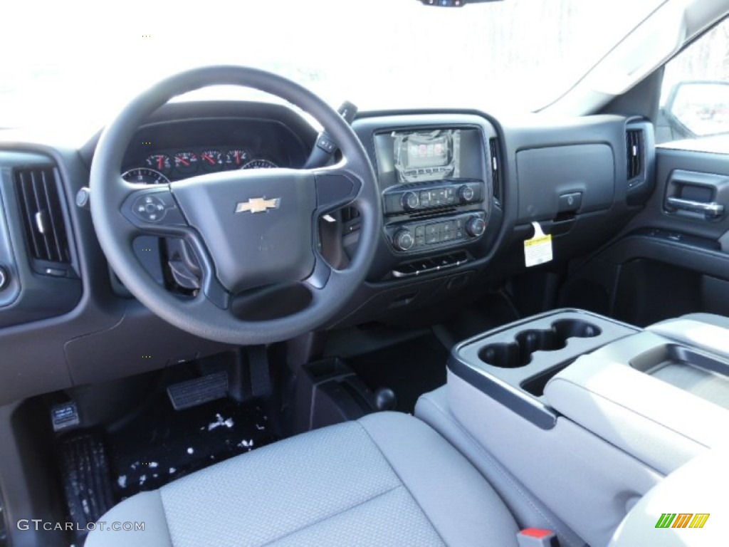 Dark Ash/Jet Black Interior 2015 Chevrolet Silverado 1500 WT Double Cab 4x4 Photo #102034786