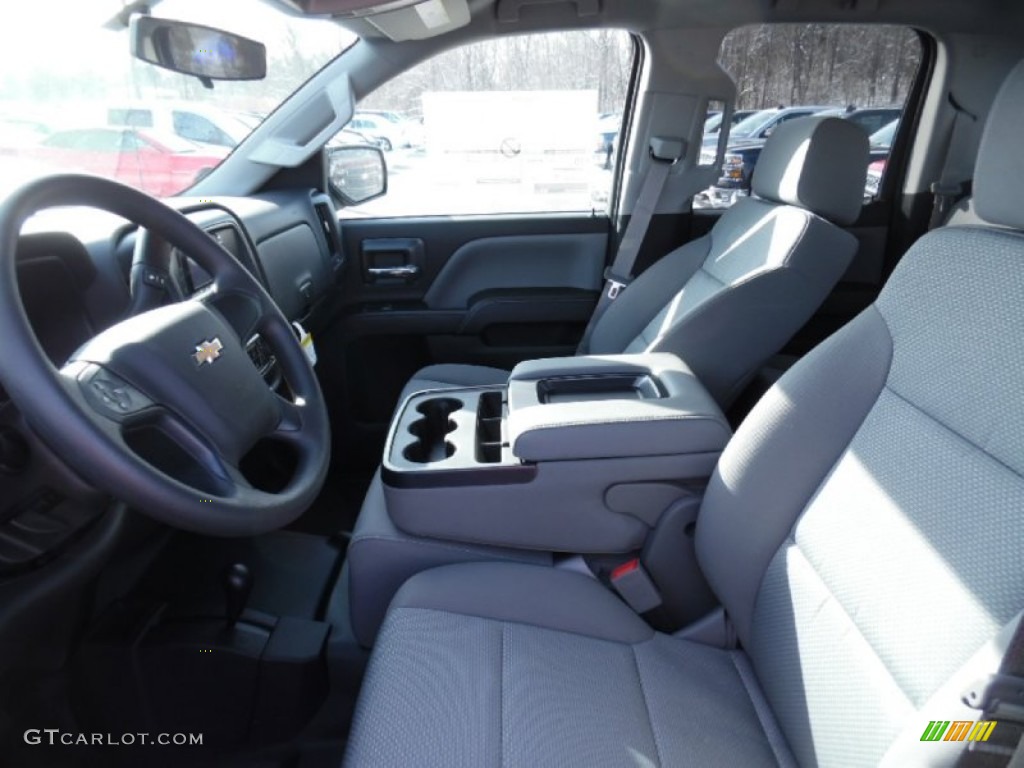 Dark Ash/Jet Black Interior 2015 Chevrolet Silverado 1500 WT Double Cab 4x4 Photo #102035175