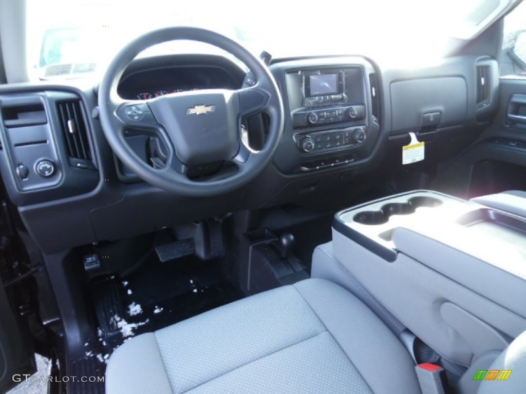 Dark Ash/Jet Black Interior 2015 Chevrolet Silverado 1500 WT Double Cab 4x4 Photo #102035217