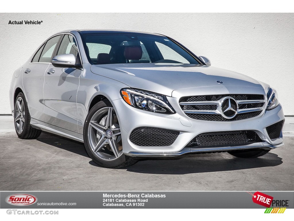 2015 C 300 - Iridium Silver Metallic / Red/Black photo #1