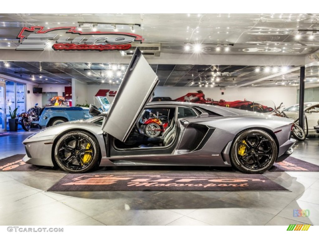 2012 Aventador LP 700-4 - Grigio Estoque (Dark Silver) / Nero Ade photo #17