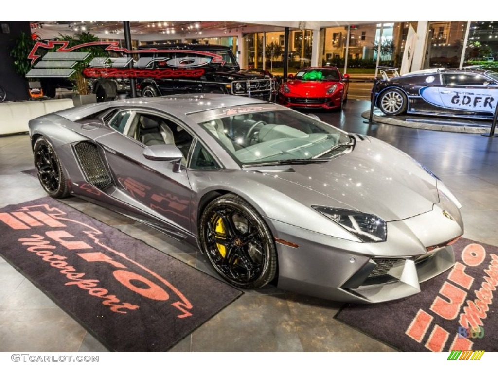 2012 Aventador LP 700-4 - Grigio Estoque (Dark Silver) / Nero Ade photo #24