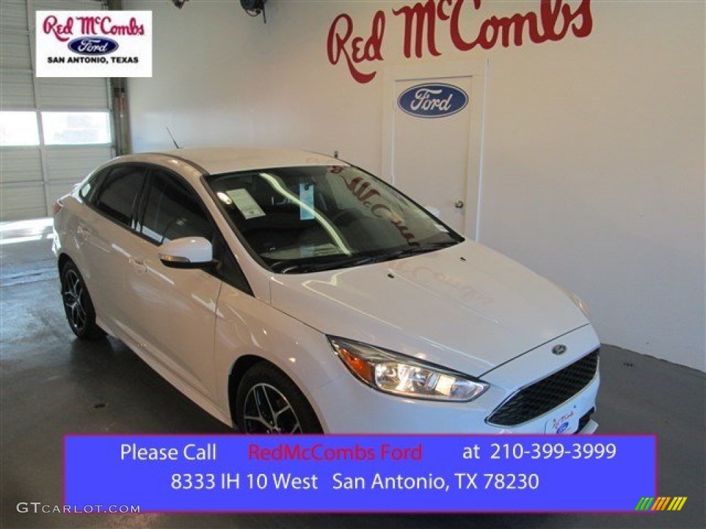 2015 Focus SE Sedan - Oxford White / Charcoal Black photo #1