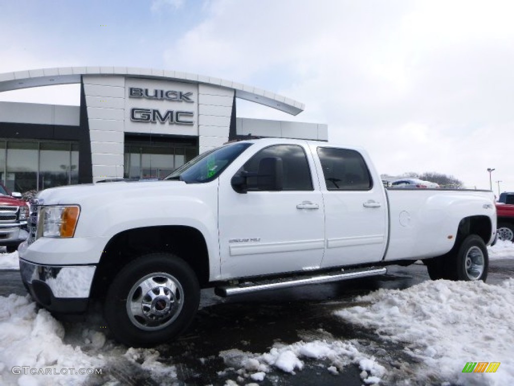 2011 Sierra 3500HD SLT Crew Cab 4x4 - Summit White / Ebony photo #1