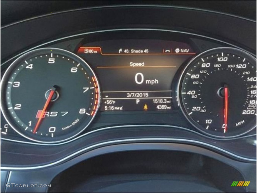 2014 Audi RS 7 4.0 TFSI quattro Gauges Photo #102051823