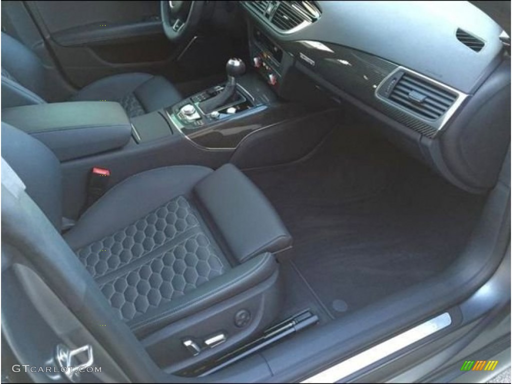 Black Valcona Leather w/Honeycomb Stitching Interior 2014 Audi RS 7 4.0 TFSI quattro Photo #102051867