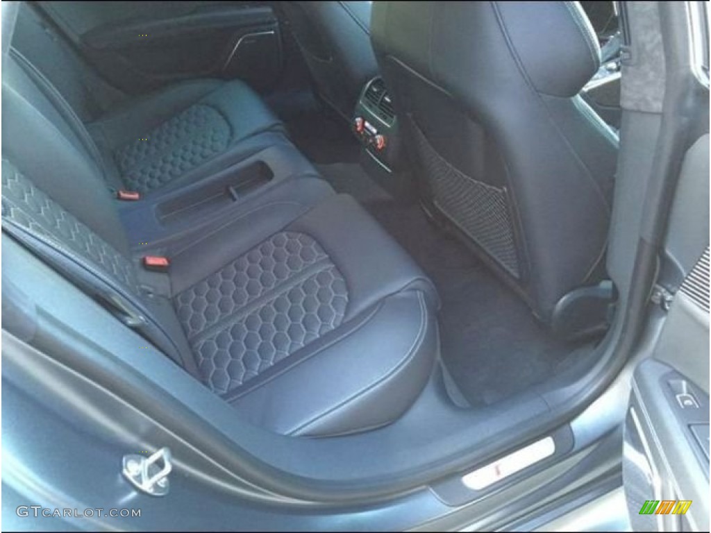 Black Valcona Leather w/Honeycomb Stitching Interior 2014 Audi RS 7 4.0 TFSI quattro Photo #102051920
