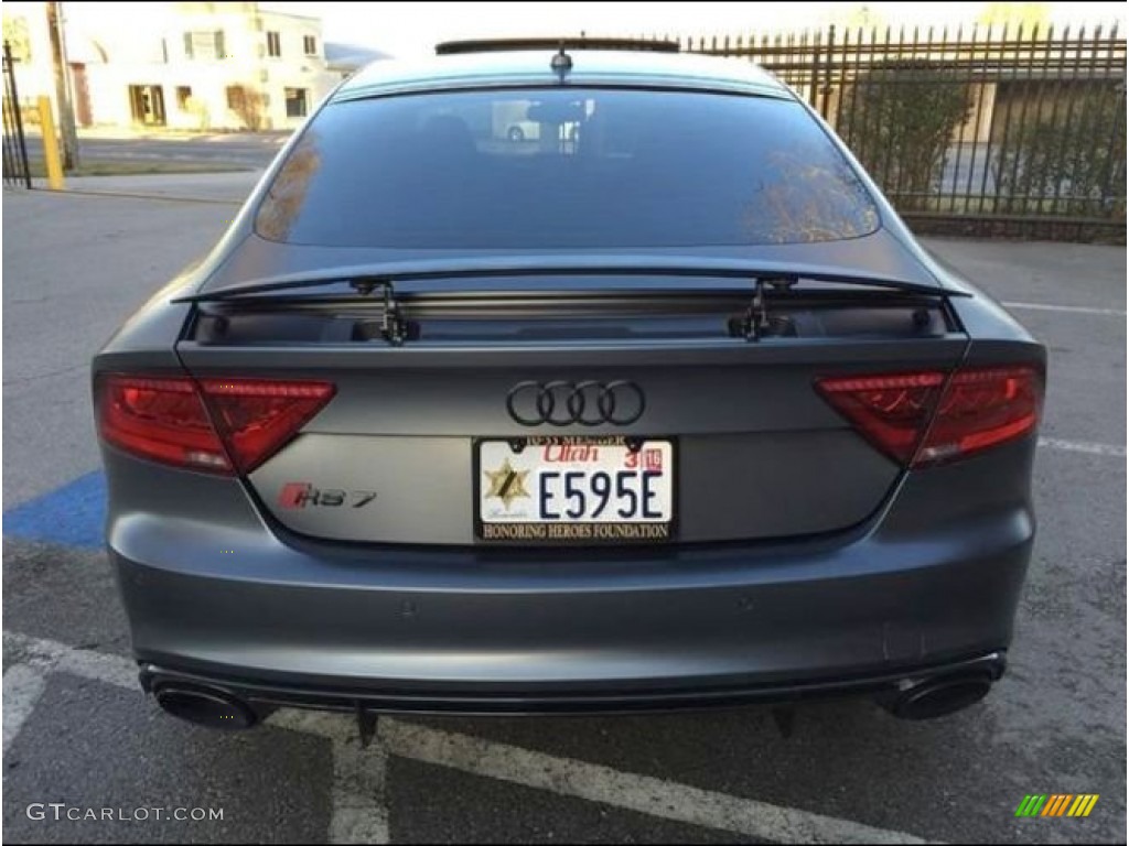 2014 RS 7 4.0 TFSI quattro - Daytona Grey Matte / Black Valcona Leather w/Honeycomb Stitching photo #12