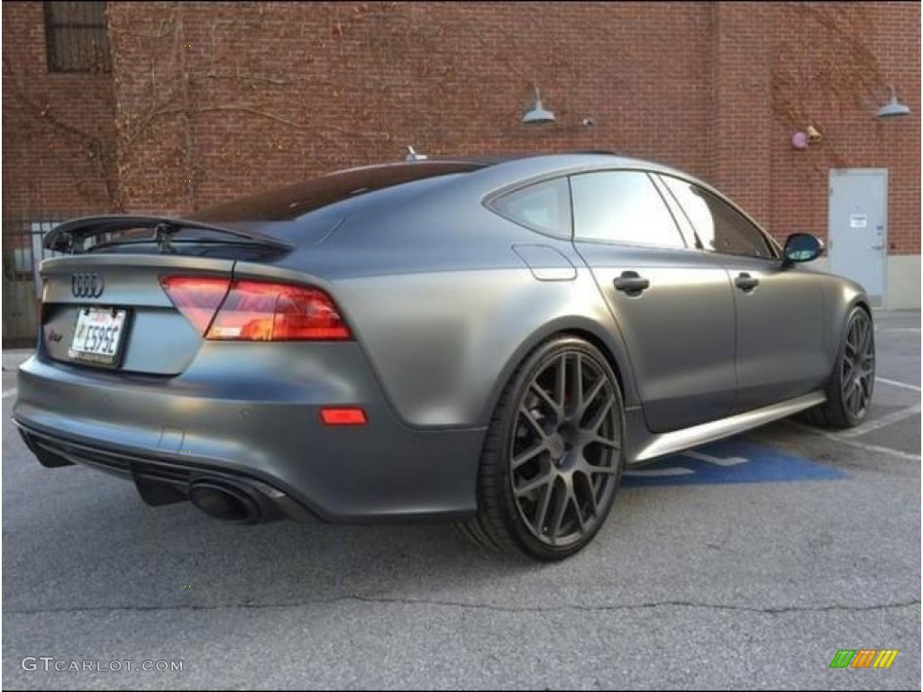 2014 RS 7 4.0 TFSI quattro - Daytona Grey Matte / Black Valcona Leather w/Honeycomb Stitching photo #13
