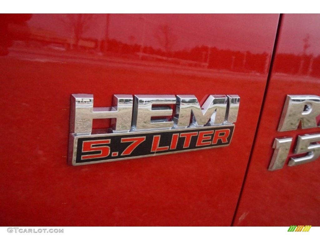 2015 1500 Big Horn Quad Cab 4x4 - Flame Red / Black/Diesel Gray photo #6