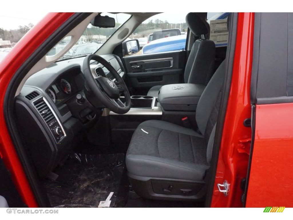 2015 1500 Big Horn Quad Cab 4x4 - Flame Red / Black/Diesel Gray photo #7