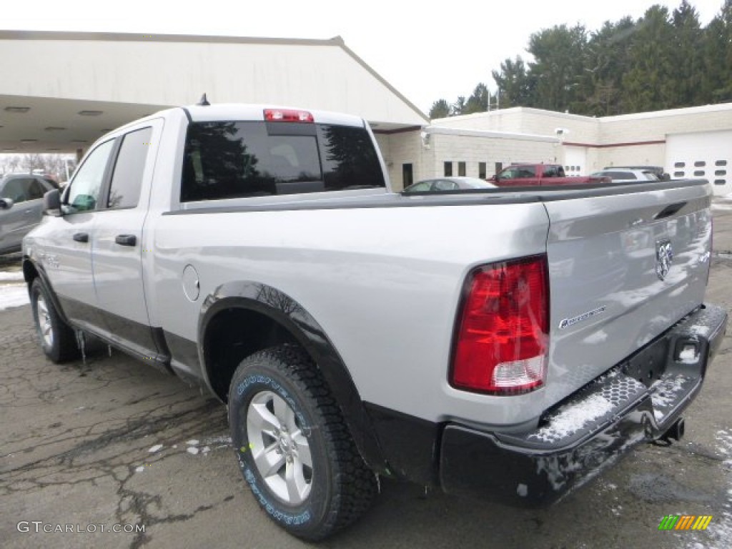 2015 1500 Outdoorsman Quad Cab 4x4 - Bright Silver Metallic / Black/Diesel Gray photo #4