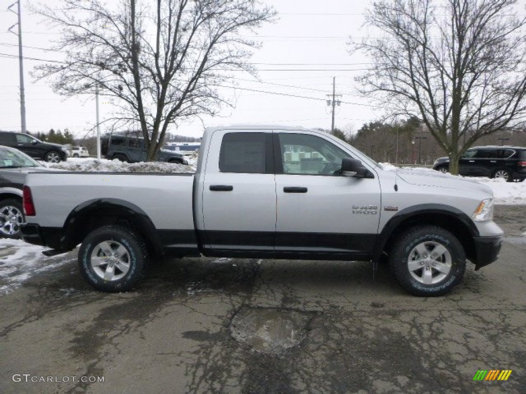 2015 1500 Outdoorsman Quad Cab 4x4 - Bright Silver Metallic / Black/Diesel Gray photo #7