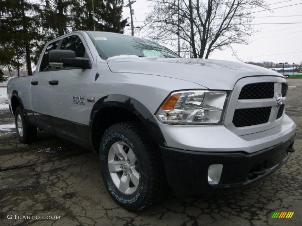 2015 1500 Outdoorsman Quad Cab 4x4 - Bright Silver Metallic / Black/Diesel Gray photo #9