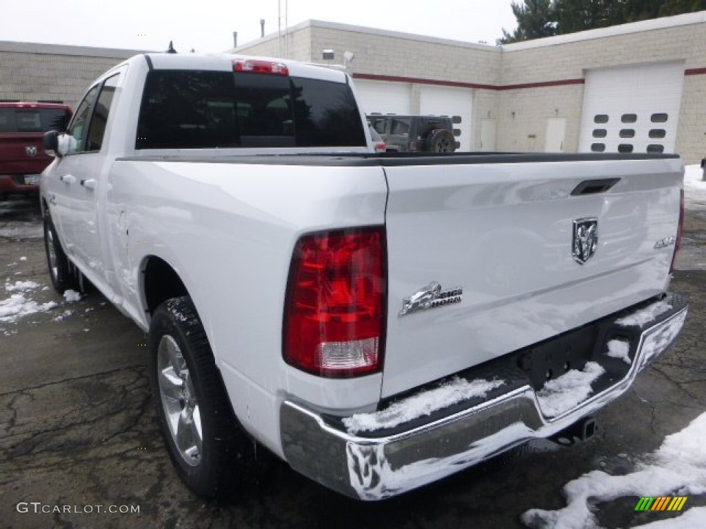 2015 1500 Big Horn Quad Cab 4x4 - Bright White / Black/Diesel Gray photo #4