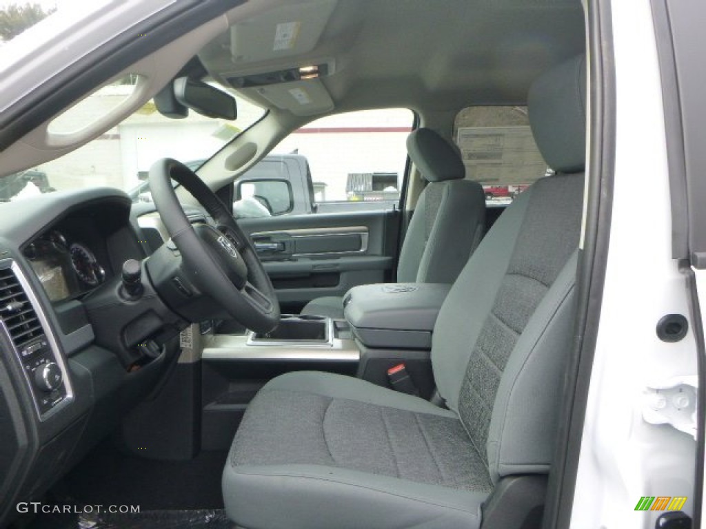 2015 1500 Big Horn Quad Cab 4x4 - Bright White / Black/Diesel Gray photo #14