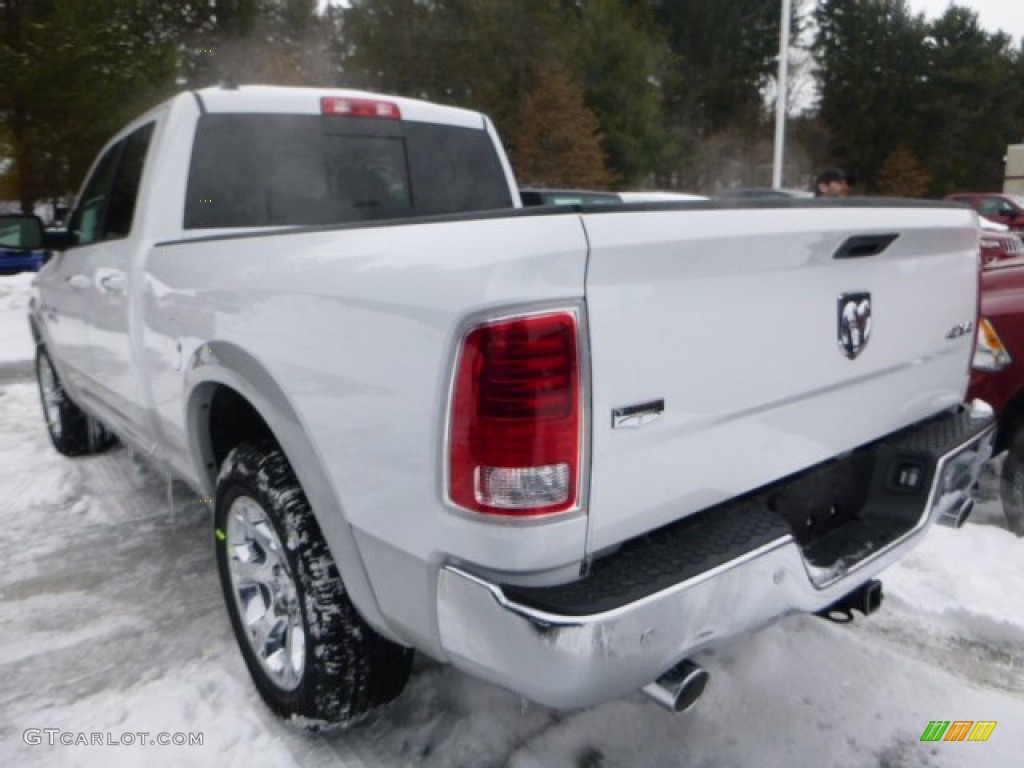 2015 1500 Laramie Quad Cab 4x4 - Bright White / Black photo #4